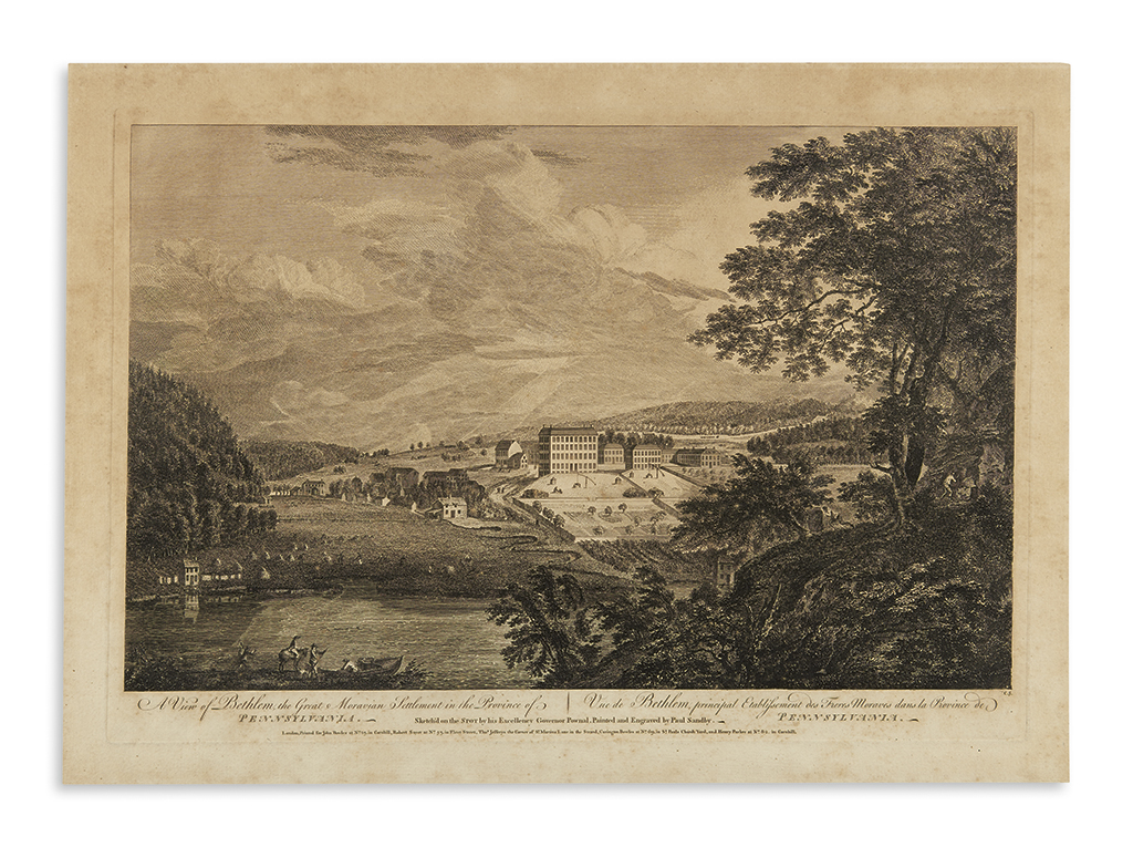POWNALL, THOMAS, after. Group of six engraved views from Scenographia Americana.